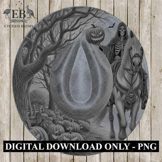 Halloween Hat Template, Headless Horseman, Spooky Season, PNG & PDF File, Hat Burning Stencil, Hat Burning Design, Engraving Pattern, EB423