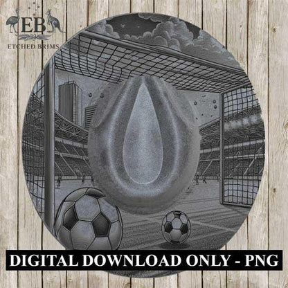 Hat Burning Design, Soccer Ball 2, Sports Hat File, Digital Download PNG, Hat Burning Template, Hat Laser Engraving Design, Hat File EB418