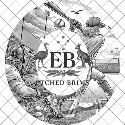 Softball Baseball Sports 2, Hat Burning Design, Digital Download, Hat Burning Templates, Laser Engraving Design, Hat Burning Stencils, EB511