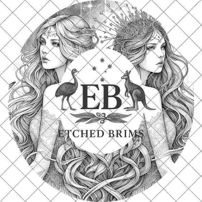 Gemini Zodiac Hat Design PNG, Laser Engraving File, Western Boho Digital Download, Hat Engraving Design, Western Hat File, EB306