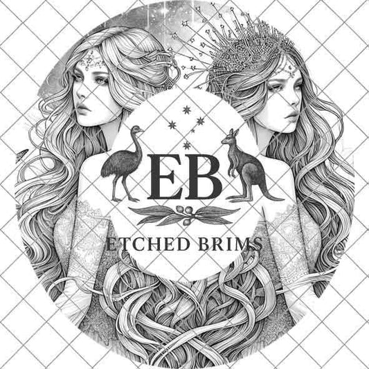 Gemini Zodiac Hat Design PNG, Laser Engraving File, Western Boho Digital Download, Hat Engraving Design, Western Hat File, EB306