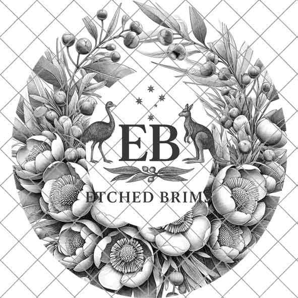 Australian Native Bush Flowers 6 Hat File, Hat Burning Design, Hat Burning Template, Hat Laser Engraving Design, Hat File EB265