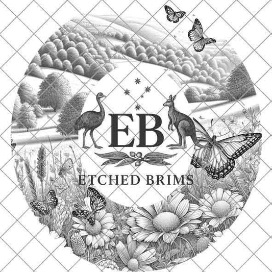 Meadow Flowers 4 Hat File, Hat Burning Design, Digital Download PNG, Hat Burning Template, Hat Laser Engraving Design, BOHO, Hat File EB295