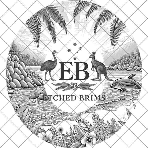 Dolphin 2 Laser Hat Burning Design, Digital Download PNG, Hat Burning Template, Hat Laser Engraving Design, Wide Brim Hat Laser File EB118