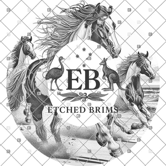 American Paint Horse, Laser Hat Burning Design, Digital Download PNG, Hat Burning Template, Hat Laser Engraving Design, Hat File EB1129