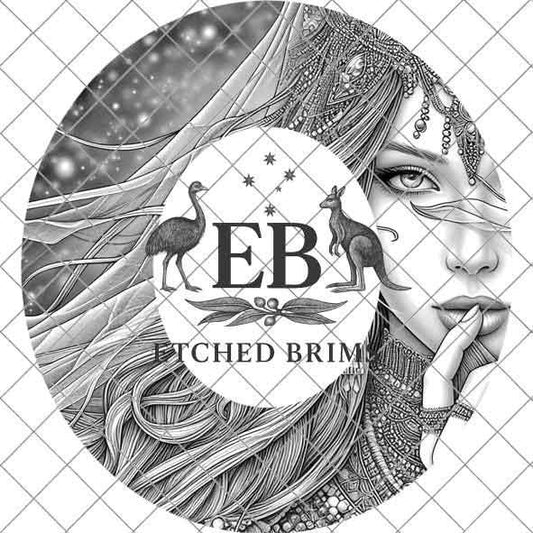 Mysterious Girl 1 Hat File, Hat Burning Design, Digital Download PNG, Hat Burning Template, Hat Laser Engraving Design, Hat File EB451