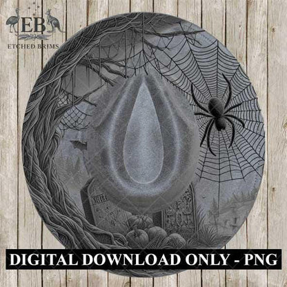 Halloween Hat Template, Spider Web Hat Burning Design, Spooky Season, PNG, Hat Burning Stencil, Hat Burning Design, Engraving Pattern, EB464