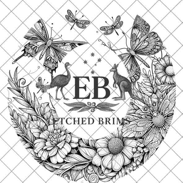 Butterflies 9 Hat File, Laser Hat Burning Design, Digital Download PNG, Hat Burning Template, Hat Laser Engraving Design, Hat File EB81