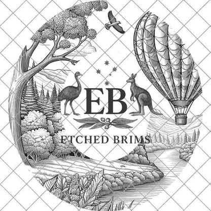 Hot Air Balloon 7 Hat File, Laser Hat Burning Design, Digital Download PNG, Hat Burning Template, Hat Laser Engraving Design, Hat File EB98