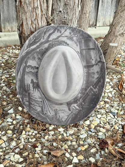 Ned Kelly Laser Engraved Hat – Australian Bushranger Outlaw Western Brim | Cowboy Cowgirl Fedora