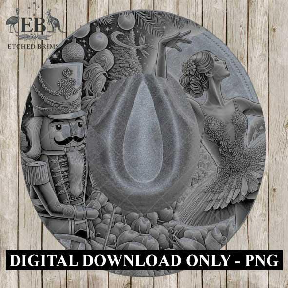 Christmas Nutcracker 4, Hat Burning Design, Hand Burning Stencil included, PDF & PNG, Hat Burning Template, Laser Engraving Design, EB586