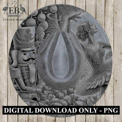 Christmas Nutcracker 4, Hat Burning Design, Hand Burning Stencil included, PDF & PNG, Hat Burning Template, Laser Engraving Design, EB586