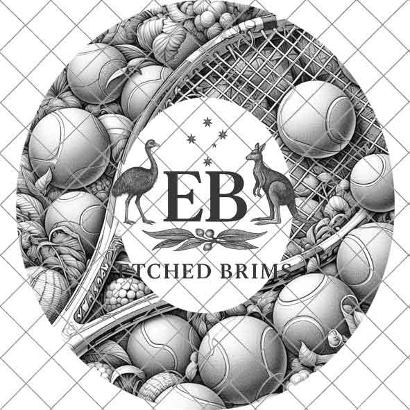 Tennis Balls Sports 2, Hat Burning Design, Digital Download, Hat Burning Templates, Laser Engraving Design, Hat Burning Stencils, EB514