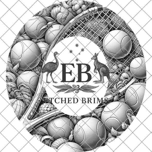Tennis Balls Sports 2, Hat Burning Design, Digital Download, Hat Burning Templates, Laser Engraving Design, Hat Burning Stencils, EB514