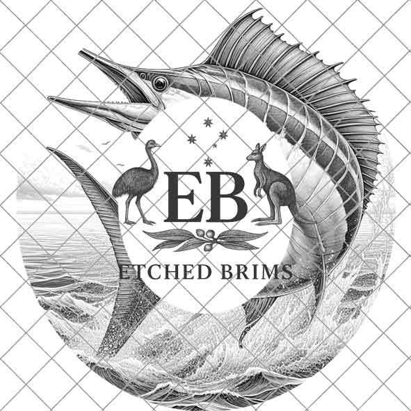 Marlin Fish 13 Hat File, Hat Burning Design, Digital Download PNG, Hat Burning Template, Hat Laser Engraving Design, Ocean, Hat File EB345