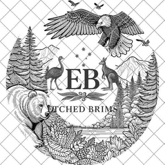 Bear 3, Eagle & Trees, Laser Hat Burning Design, Digital Download PNG, Hat Burning Template, Hat Laser Engraving Design, Hat File EB357
