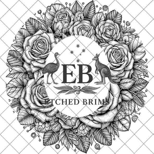 Roses 3 Flowers Hat File, Laser Hat Burning Design, Digital Download PNG, Hat Burning Template, Hat Engraving Stencil, Hat File EB205