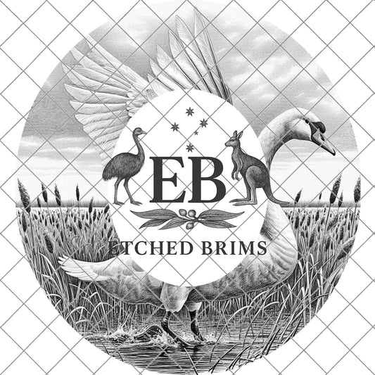 Swan, Laser Engraving, Hat Burning Design, Wide Brim Hat Template, Hat Burning PNG Pattern, Hat Burning Stencil, EB780
