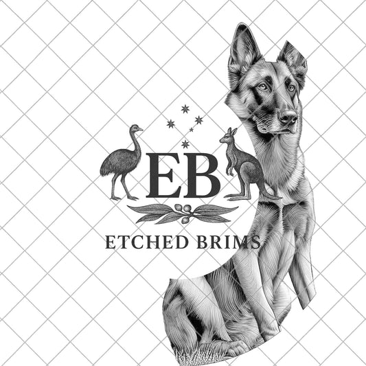 Belgian Malinois Dog Hat Engraving Template, PNG for Laser Hat Burning, PDF for Hand Burning Design, Digital Download, EB962