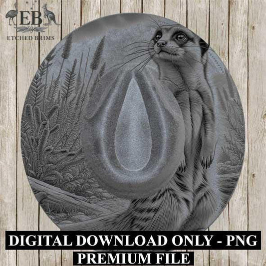 Hat Burning Design, Meerkat 1, Wildlife Desert, Digital Download PNG, Hat Burning Template, Hat Laser Engraving Design, Hat File, EB361