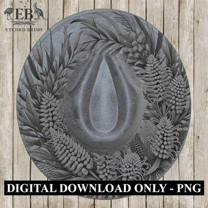 Australian Native Grevillea Flowers 1 Hat File, Hat Burning Design, Hat Burning Template, Hat Laser Engraving Design, Hat File EB261
