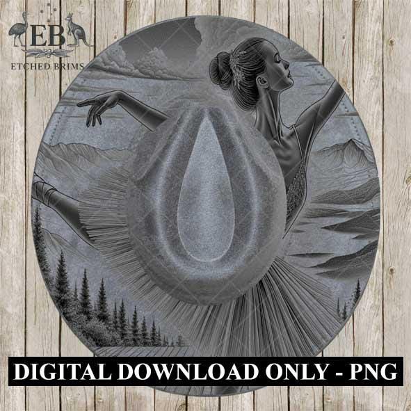 Hat Burning Design, Ballerina 1 Hat File, Hat Burning Stencil, PDF & PNG, Hat Burning Template, Hat Laser Engraving Design, Hat File, EB534