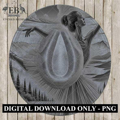 Hat Burning Design, Ballerina 1 Hat File, Hat Burning Stencil, PDF & PNG, Hat Burning Template, Hat Laser Engraving Design, Hat File, EB534