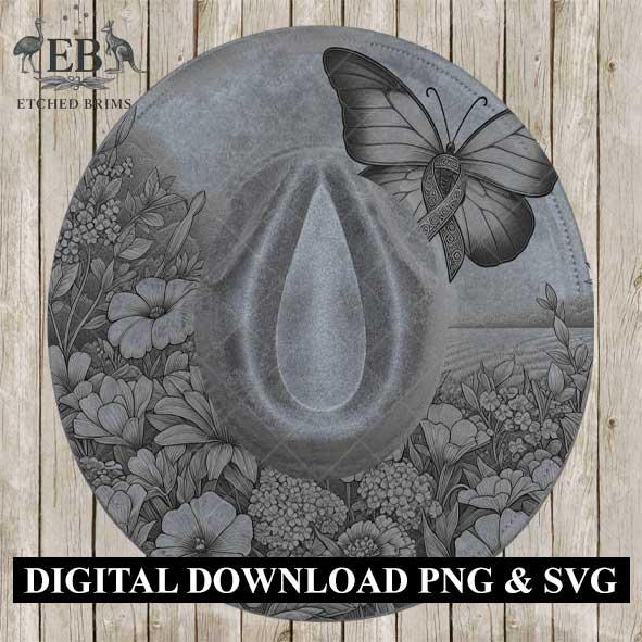 Breast Cancer Awareness 4, Hat Burning Template, Laser Hat Burning Designs, Digital Download PNG & PDF Files, Printable Template, EB488