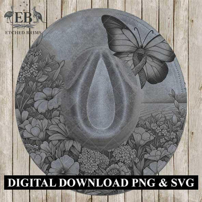 Breast Cancer Awareness 4, Hat Burning Template, Laser Hat Burning Designs, Digital Download PNG & PDF Files, Printable Template, EB488