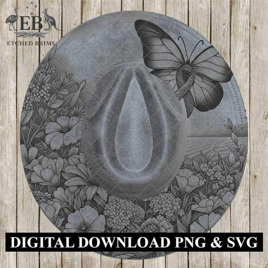 Breast Cancer Awareness 4, Hat Burning Template, Laser Hat Burning Designs, Digital Download PNG & PDF Files, Printable Template, EB488