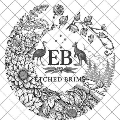 Flowers 11, Laser Hat Burning Design, Digital Download PNG, Hat Burning Template, Hat Laser Engraving Design, Hat File EB60