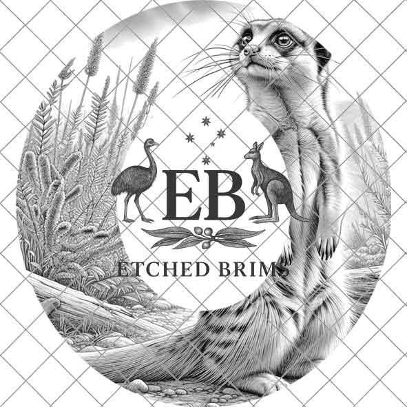 Hat Burning Design, Meerkat 1, Wildlife Desert, Digital Download PNG, Hat Burning Template, Hat Laser Engraving Design, Hat File, EB361