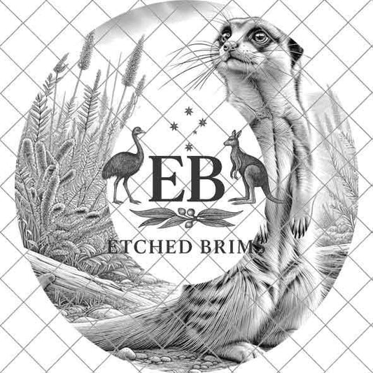 Hat Burning Design, Meerkat 1, Wildlife Desert, Digital Download PNG, Hat Burning Template, Hat Laser Engraving Design, Hat File, EB361