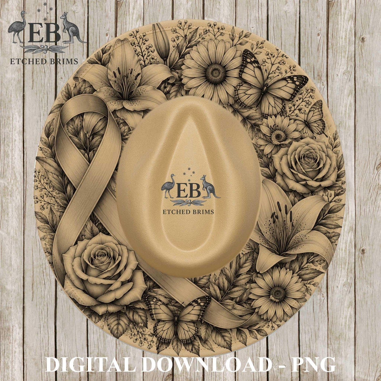 Breast Cancer Awareness, Hat Burning Template, Laser Hat Burning Designs, Digital Download PNG & PDF, Printable File, EB1278