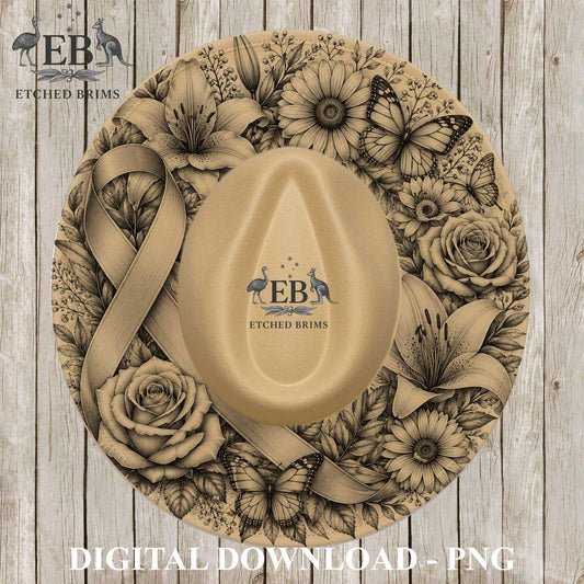 Breast Cancer Awareness, Hat Burning Template, Laser Hat Burning Designs, Digital Download PNG & PDF, Printable File, EB1278