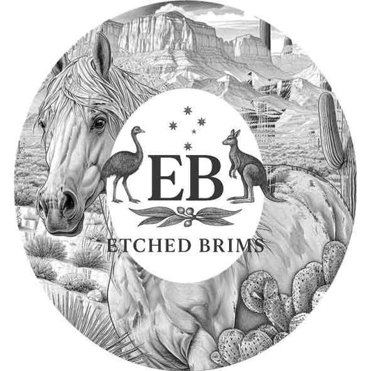 Desert Horse 6, Laser Hat Burning Design, Digital Download PNG, Hat Burning Template, Hat Laser Engraving Design, Hat File EB351
