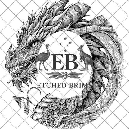 Dragon 2 Hat File, Laser Hat Burning Design, Digital Download PNG, Hat Burning Template, Hat Laser Engraving Design, Hat File EB84