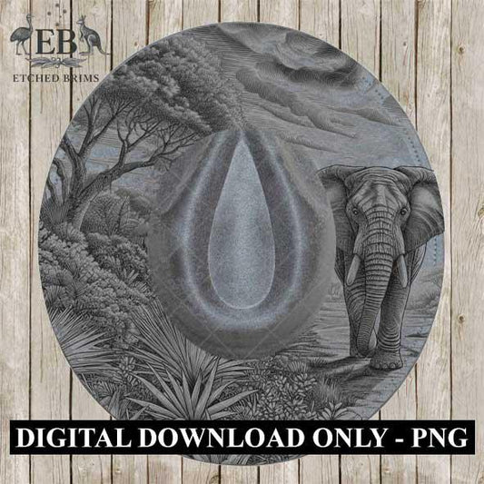 Elephant 5, Hat Burning Design, Digital Download PNG & PDF, Hat Burning Templates, Laser Engraving Design, Hat Burning Stencils, EB498