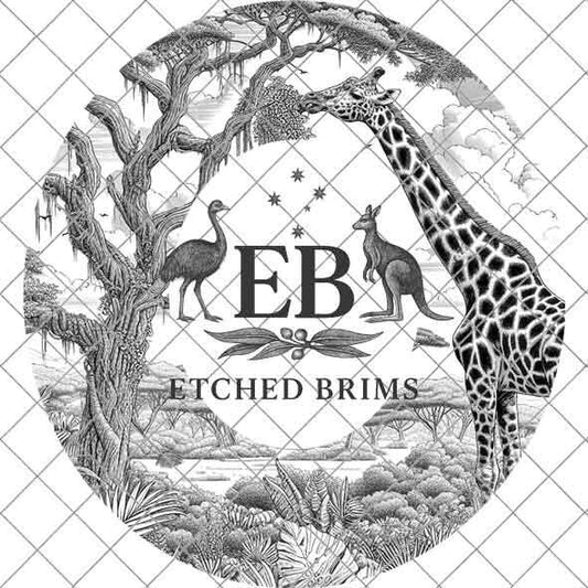 Giraffe Safari 6, Hat Burning Design, Digital Download PNG & PDF, Hat Burning Templates, Laser Engraving Design, Hat Burning Stencils, EB495