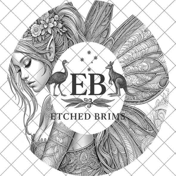 Fairy 16 Laser Hat Burning Design, Digital Download PNG, Hat Burning Template, Hat Laser Engraving Design, Wide Brim Hat Laser File EB135