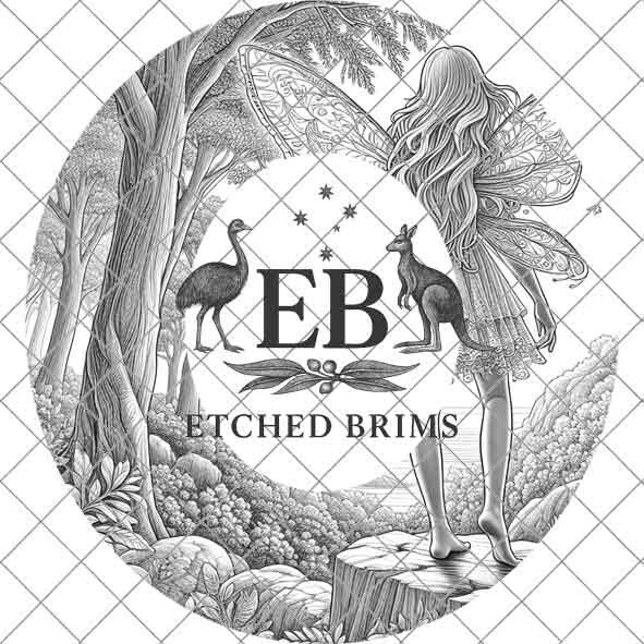 Fairy 3 Laser Hat Burning Design, Digital Download PNG, Hat Burning Template, Hat Laser Engraving Design, Wide Brim Hat Laser File EB87