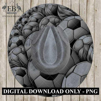 Hat Burning Design, Soccer Ball 5, Sports Hat File, Digital Download PNG, Hat Burning Template, Hat Laser Engraving Design, Hat File EB425