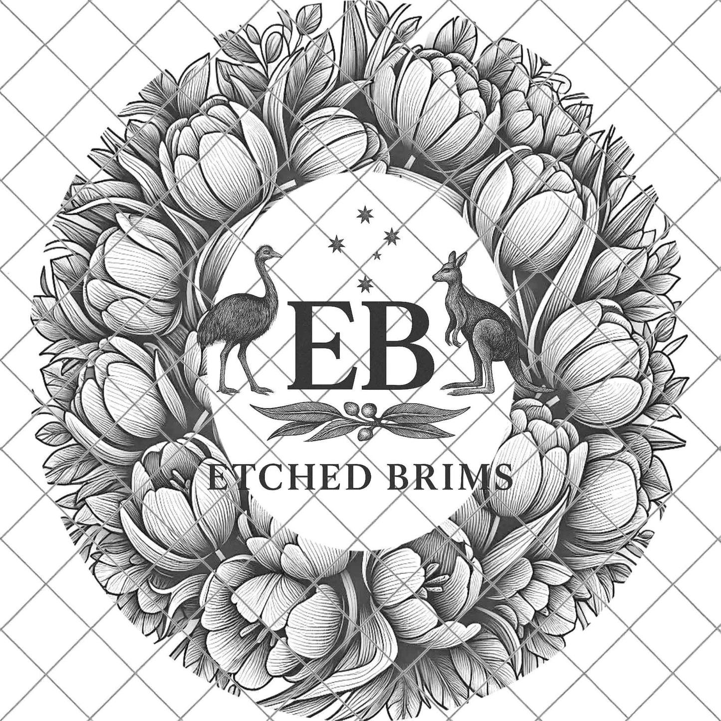 Tulip Flowers 1 Hat File, Laser Hat Burning Design, Digital Download PNG, Hat Burning Template, Hat Laser Engraving Design, Hat File EB637