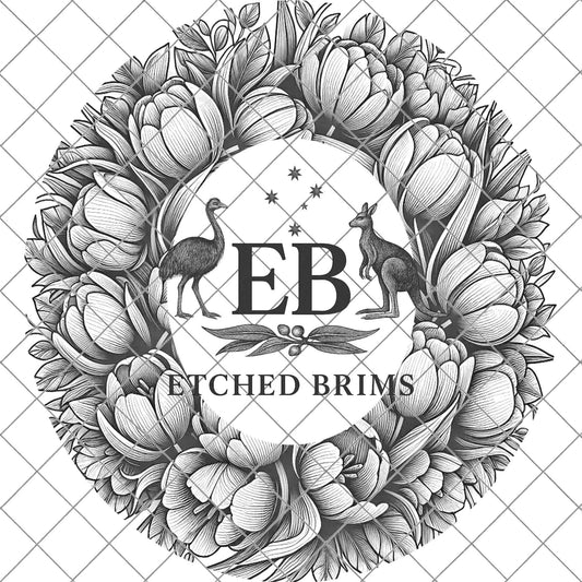 Tulip Flowers 1 Hat File, Laser Hat Burning Design, Digital Download PNG, Hat Burning Template, Hat Laser Engraving Design, Hat File EB637