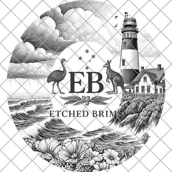 Lighthouse Ocean Flowers 1, Laser Hat Burning Design, Digital Download PNG, Hat Burning Template, Hat Laser Engraving Design, Hat File EB187