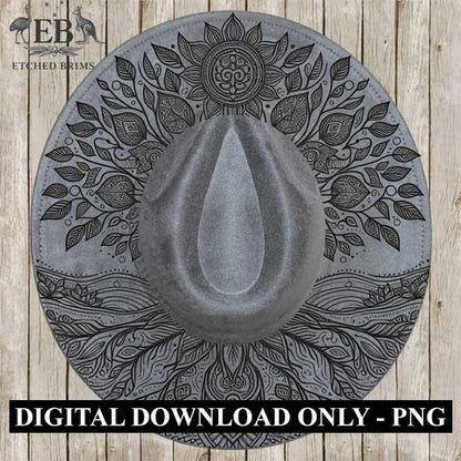 Tree of Life #6, Laser Hat Burning Design, Digital Download PNG, Hat Burning Template, Hat Laser Engraving Design, Wide Brim Hat File, EB49