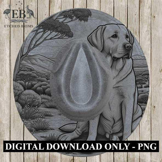 Hat Burning Design, Labrador Dog, Hat Engraving Template, PNG File, Laser Burning Hat, Cowboy Hat, Hat Burning Stencil, Printable PDF, EB390