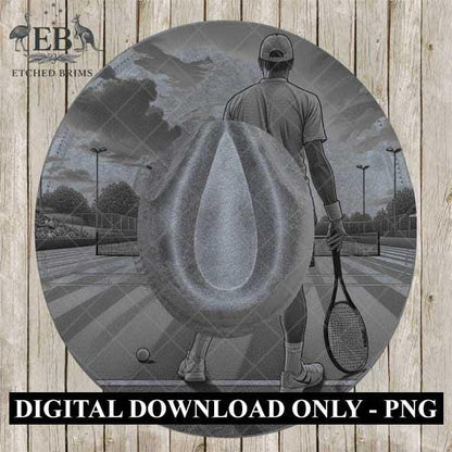 Tennis Player 2 Sports, Hat Burning Design, Digital Download, Hat Burning Templates, Laser Engraving Design, Hat Burning Stencils, EB518