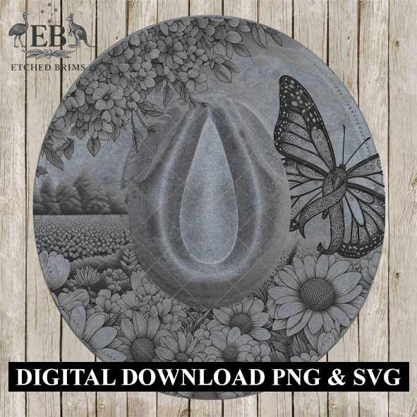 Breast Cancer Awareness 3, Hat Burning Template, Laser Hat Burning Designs, Digital Download PNG & PDF Files, Printable Template, EB487