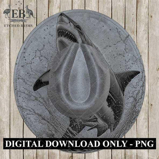 Shark Fish 4 Hat File, Hat Burning Design, Digital Download PNG, Hat Burning Template, Hat Laser Engraving Design, Ocean, Hat File EB446